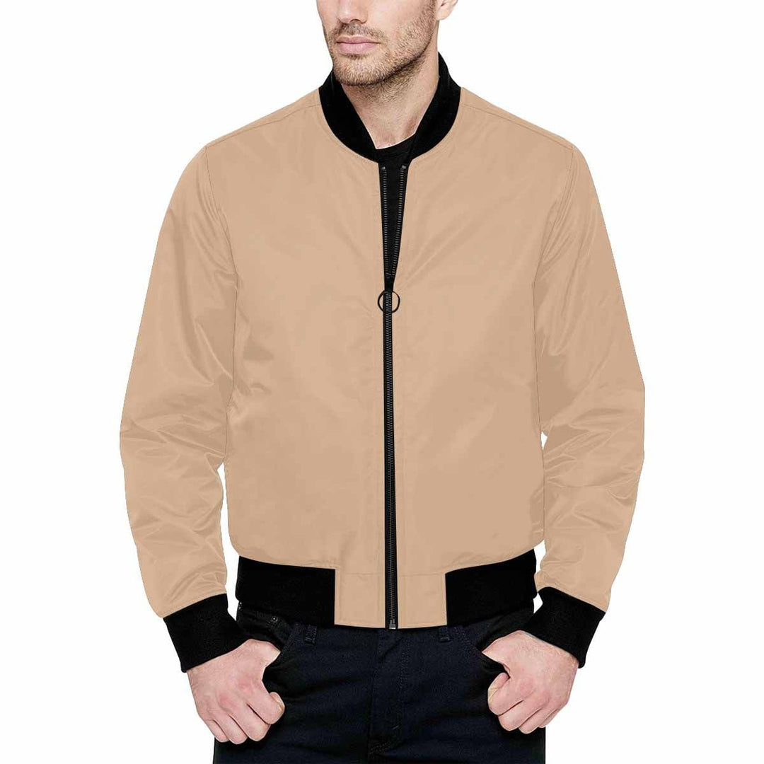 Mens Jacket Pale Brown Bomber Jacket - Mens | Jackets | Bombers