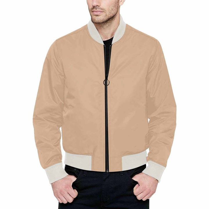 Mens Jacket Pale Brown Bomber Jacket - Mens | Jackets | Bombers