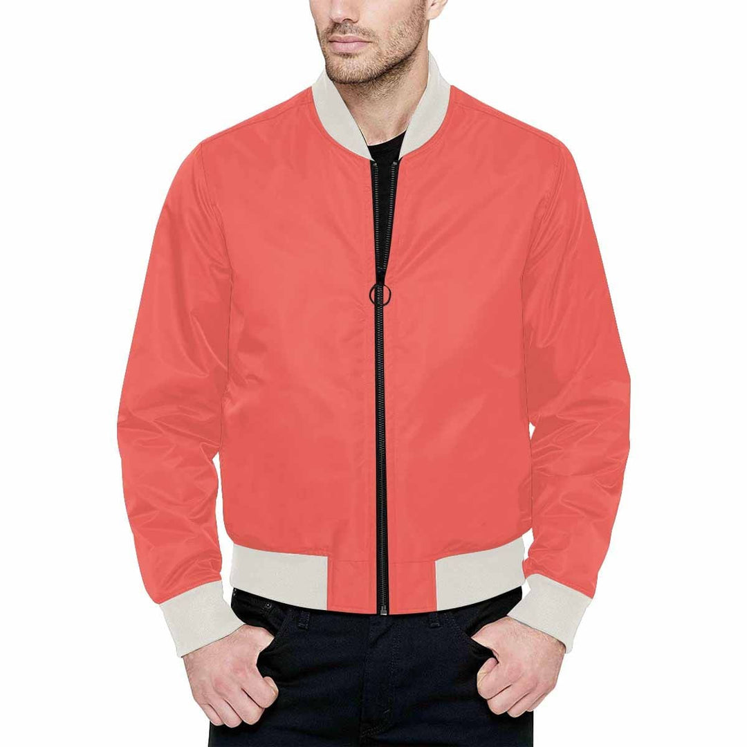 Mens Jacket Pastel Red Bomber Jacket - Mens | Jackets | Bombers