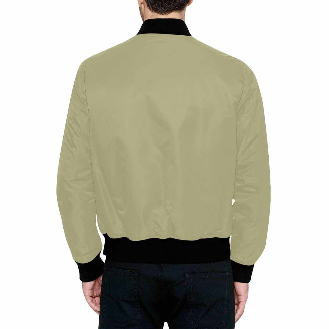 Mens Jacket Sage Green and Black Bomber Jacket - Mens | Jackets | Bombers