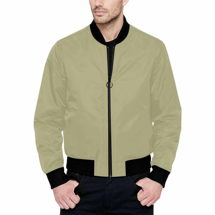 Mens Jacket Sage Green and Black Bomber Jacket - Mens | Jackets | Bombers