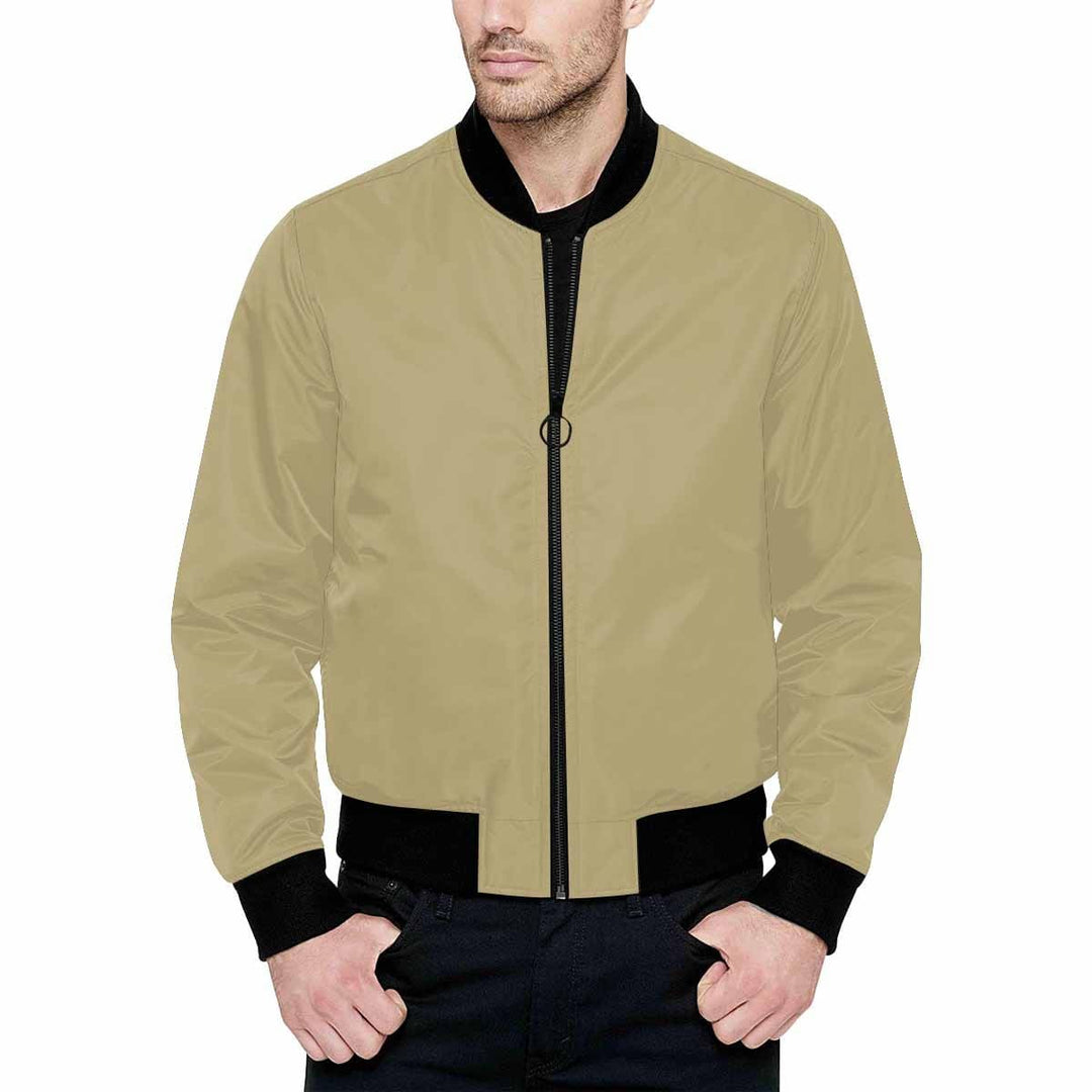 Mens Jacket Sand Dollar Brown and Black Bomber Jacket - Mens | Jackets | Bombers