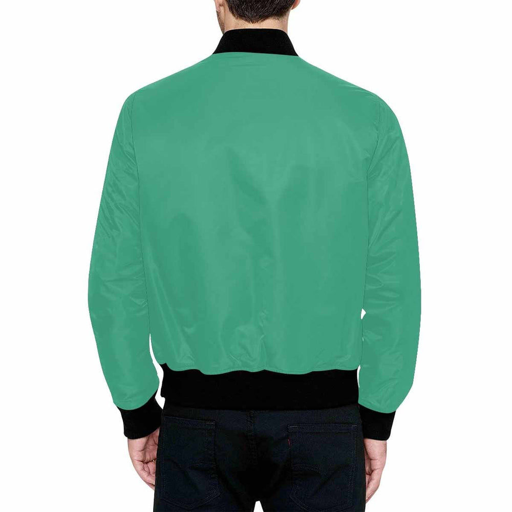 Mens Jacket Spearmint Green and Black Bomber Jacket - Mens | Jackets | Bombers