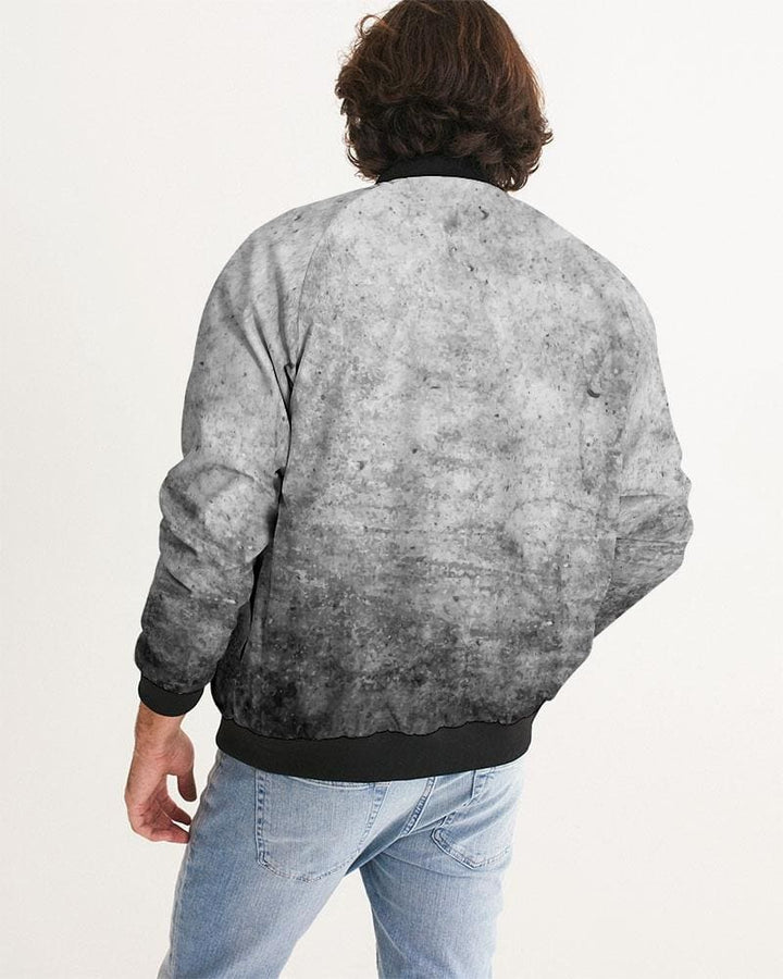 Mens Bomber Jacket Grey and Black Tie Dye Pattern - Mens | Jackets | Bombers