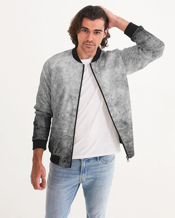 Mens Bomber Jacket Grey and Black Tie Dye Pattern - Mens | Jackets | Bombers