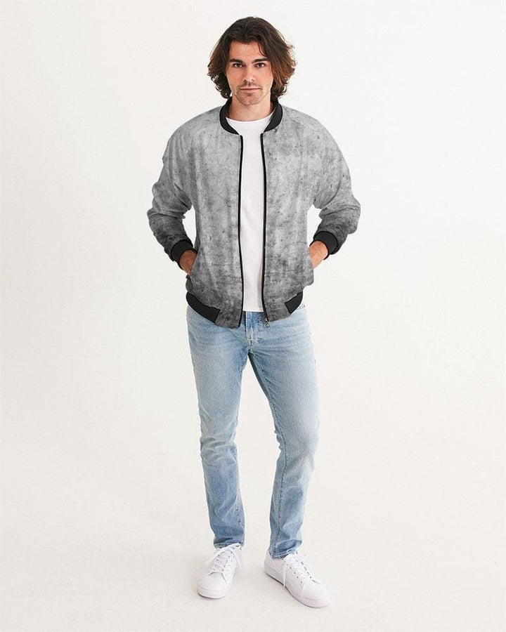 Mens Bomber Jacket Grey and Black Tie Dye Pattern - Mens | Jackets | Bombers