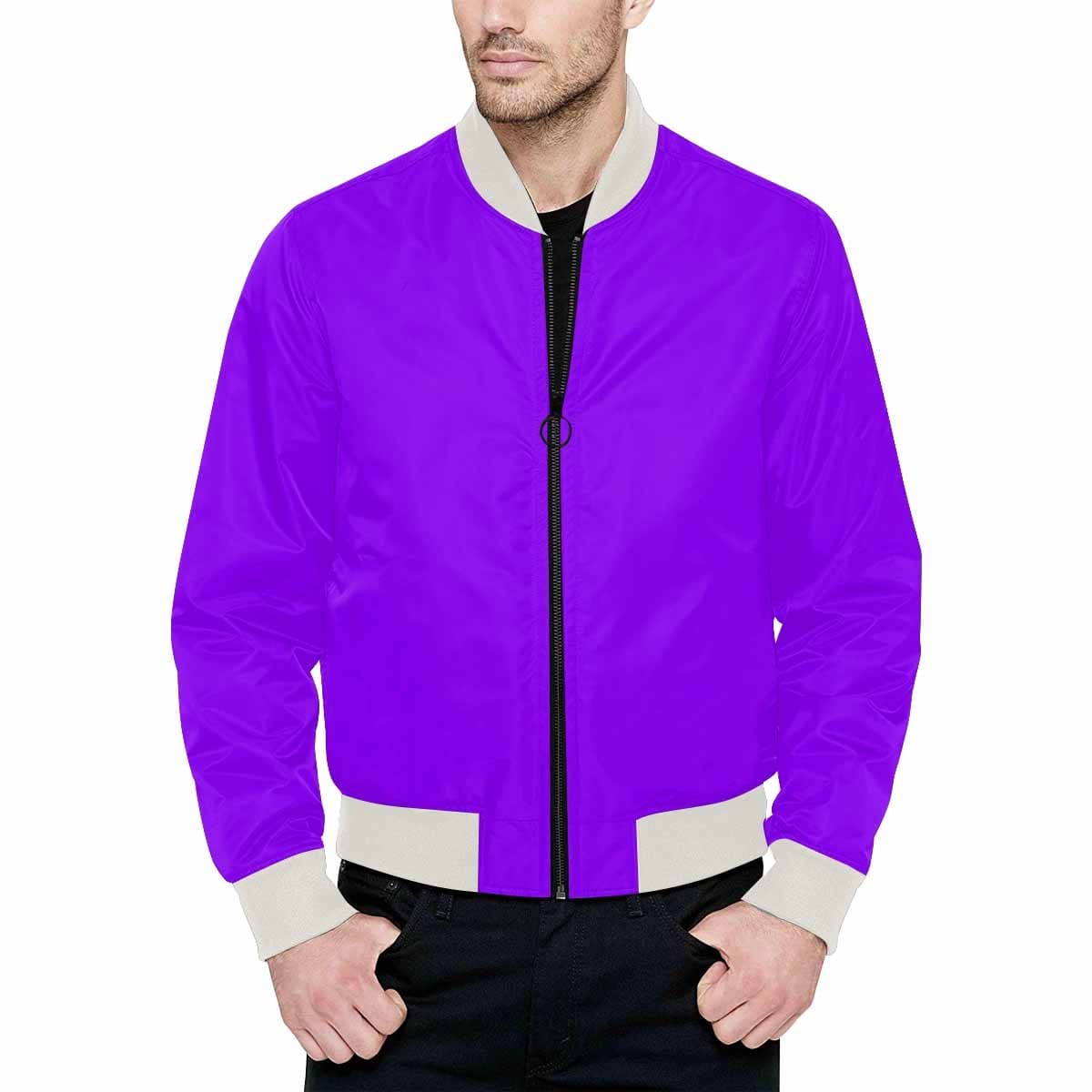 Uniquely You Mens Jacket Violet Bomber Jacket – inQue.Style