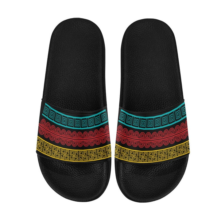 Mens Slide Sandal African Geometric Print - Mens | Slides