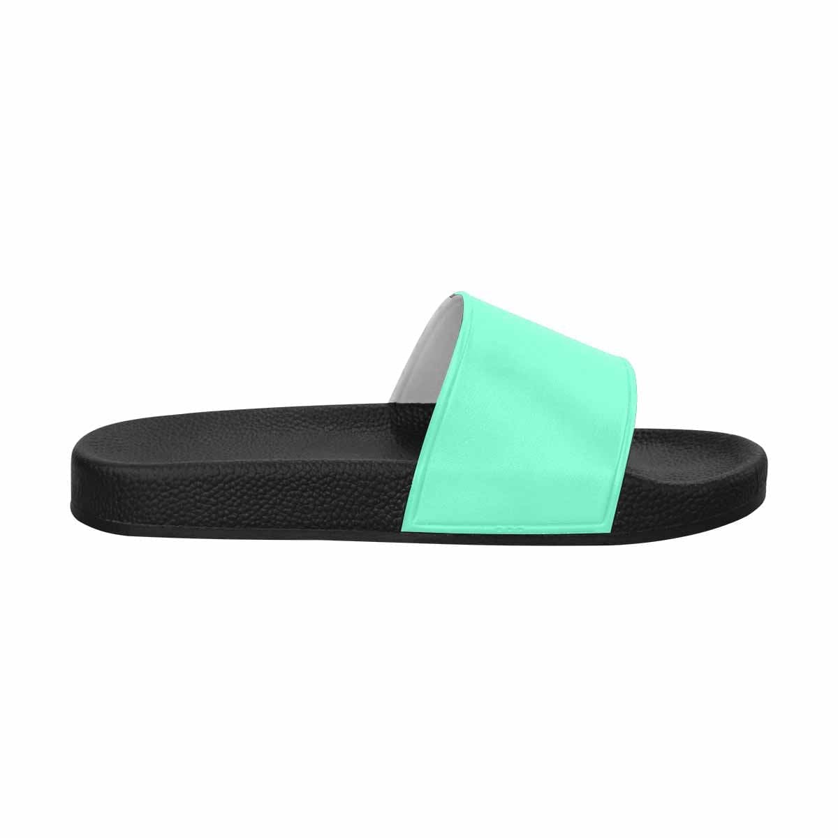 Mens Slide Sandals Aquamarine Blue Flip Flops - Mens | Slides