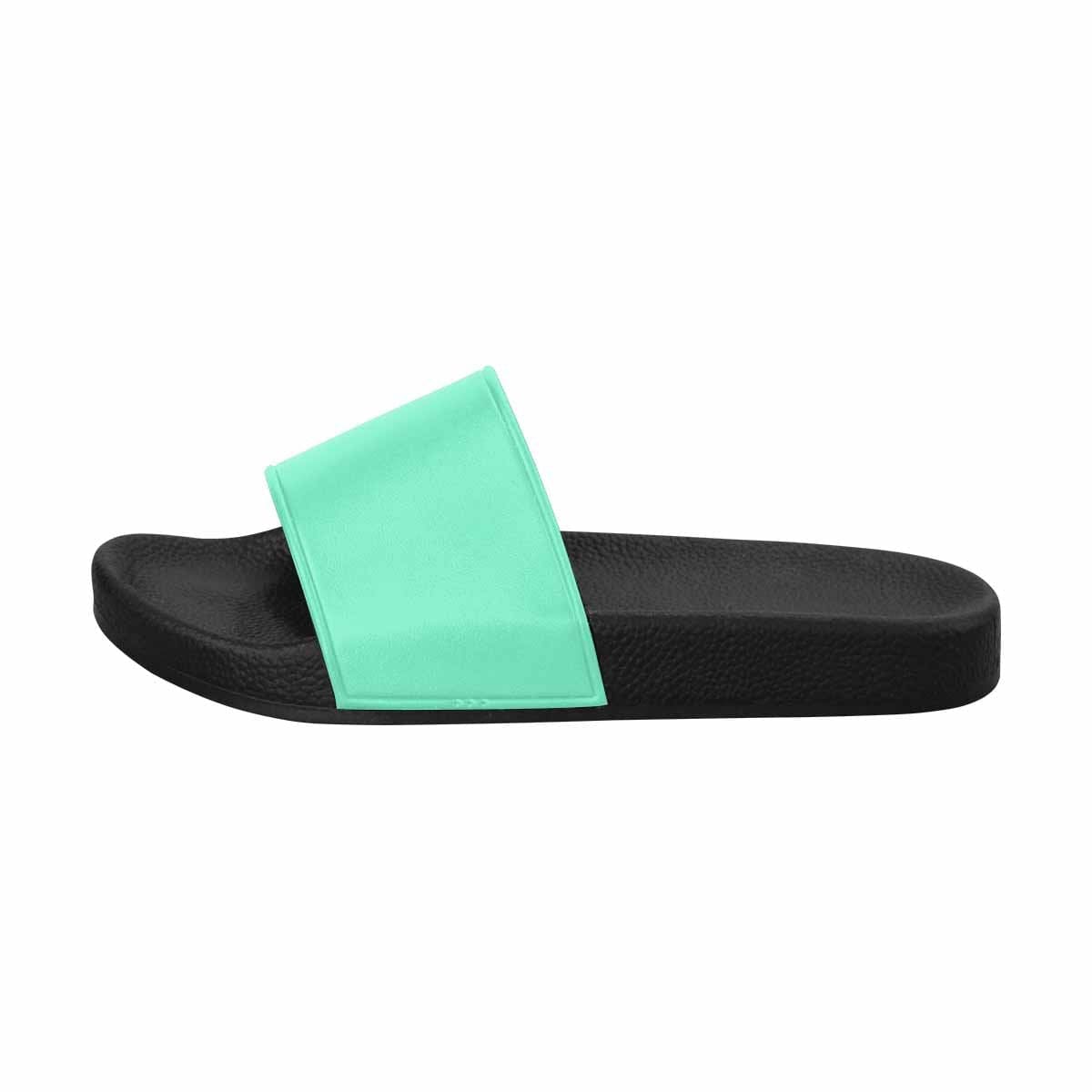 Mens Slide Sandals Aquamarine Blue Flip Flops - Mens | Slides