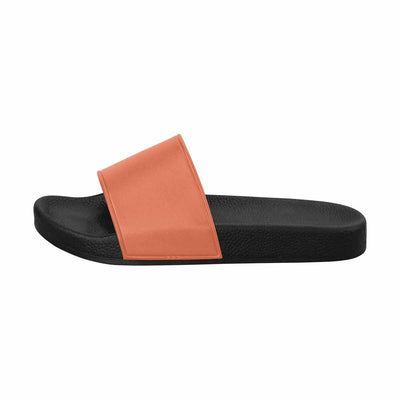 Mens Slide Sandals Burnt Sienna Orange Brown Flip Flops - Mens | Slides