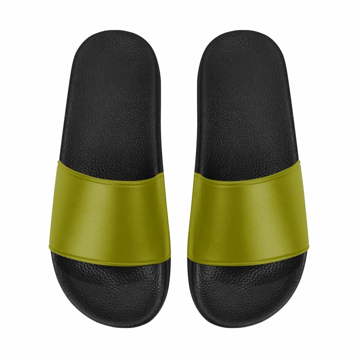 Mens Slide Sandals Dark Olive Green Flip Flops - Mens | Slides