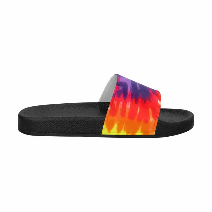 Mens Slide Sandals Flip Flop Peace & Love Tie-dye Rainbow Shoes - Mens | Slides