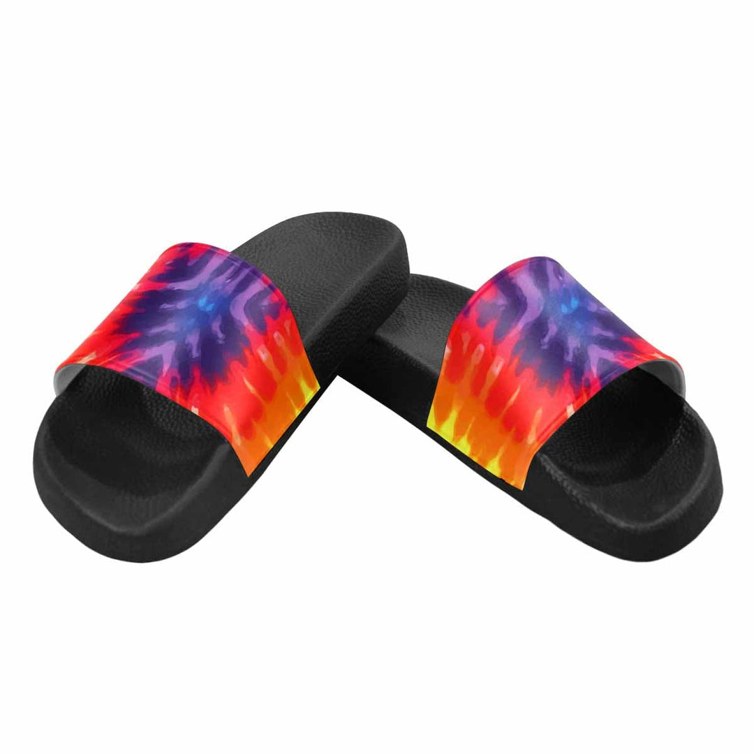 Mens Slide Sandals Flip Flop Peace & Love Tie-dye Rainbow Shoes - Mens | Slides