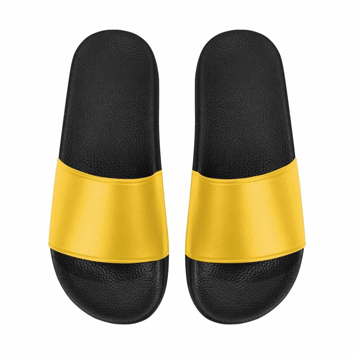 Mens Slide Sandals Freesia Yellow Flip Flops - Mens | Slides
