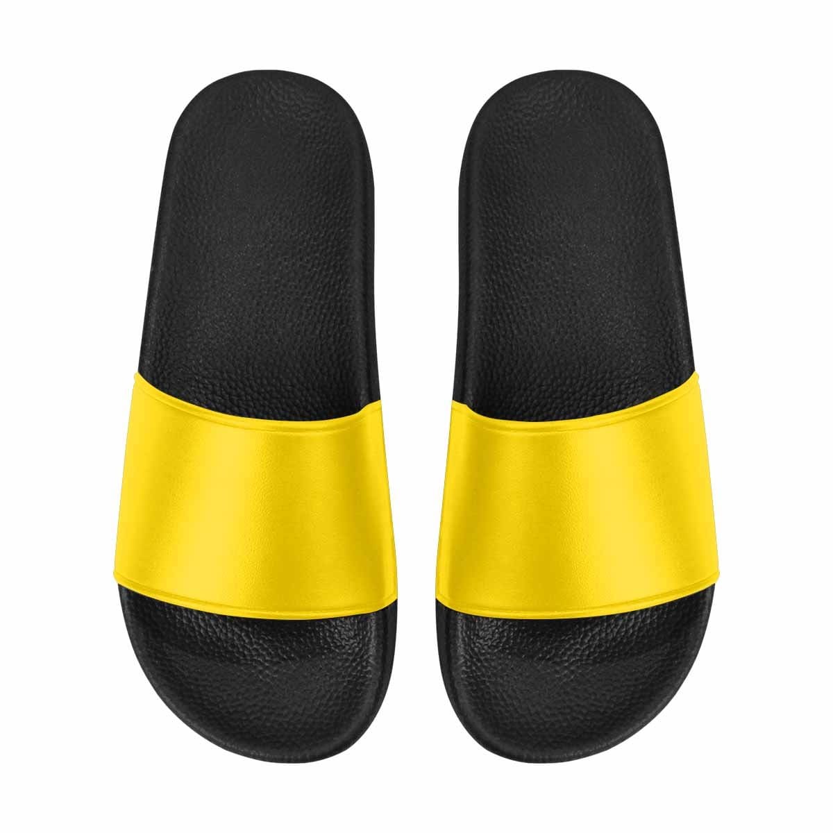 Mens Slide Sandals Gold Yellow Flip Flops - Mens | Slides