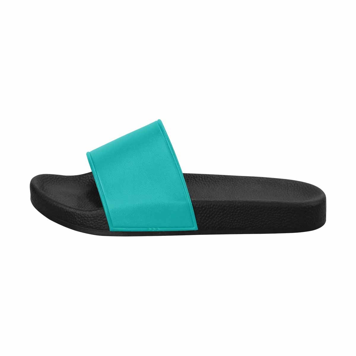 Mens Slide Sandals Greenish Blue Flip Flops - Mens | Slides