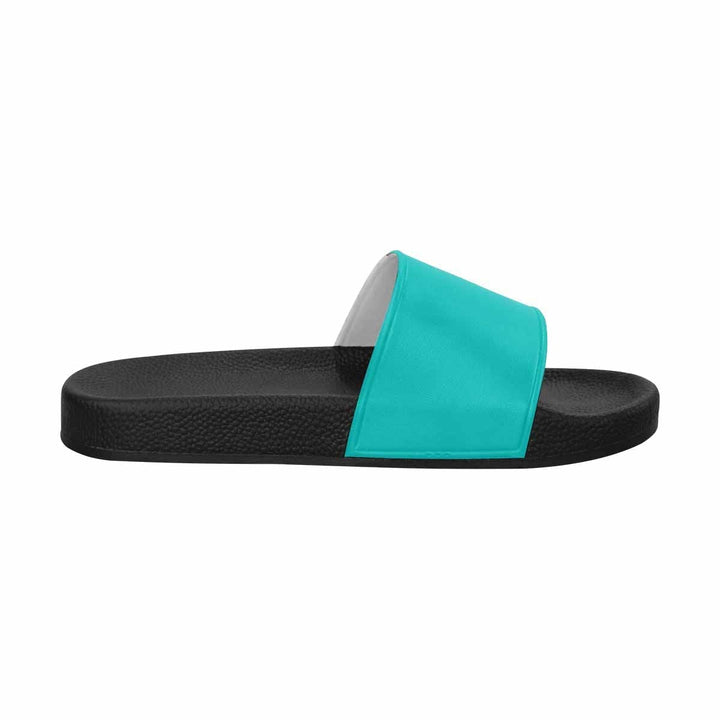Mens Slide Sandals - Greenish Blue Flip Flops - Mens/Slides