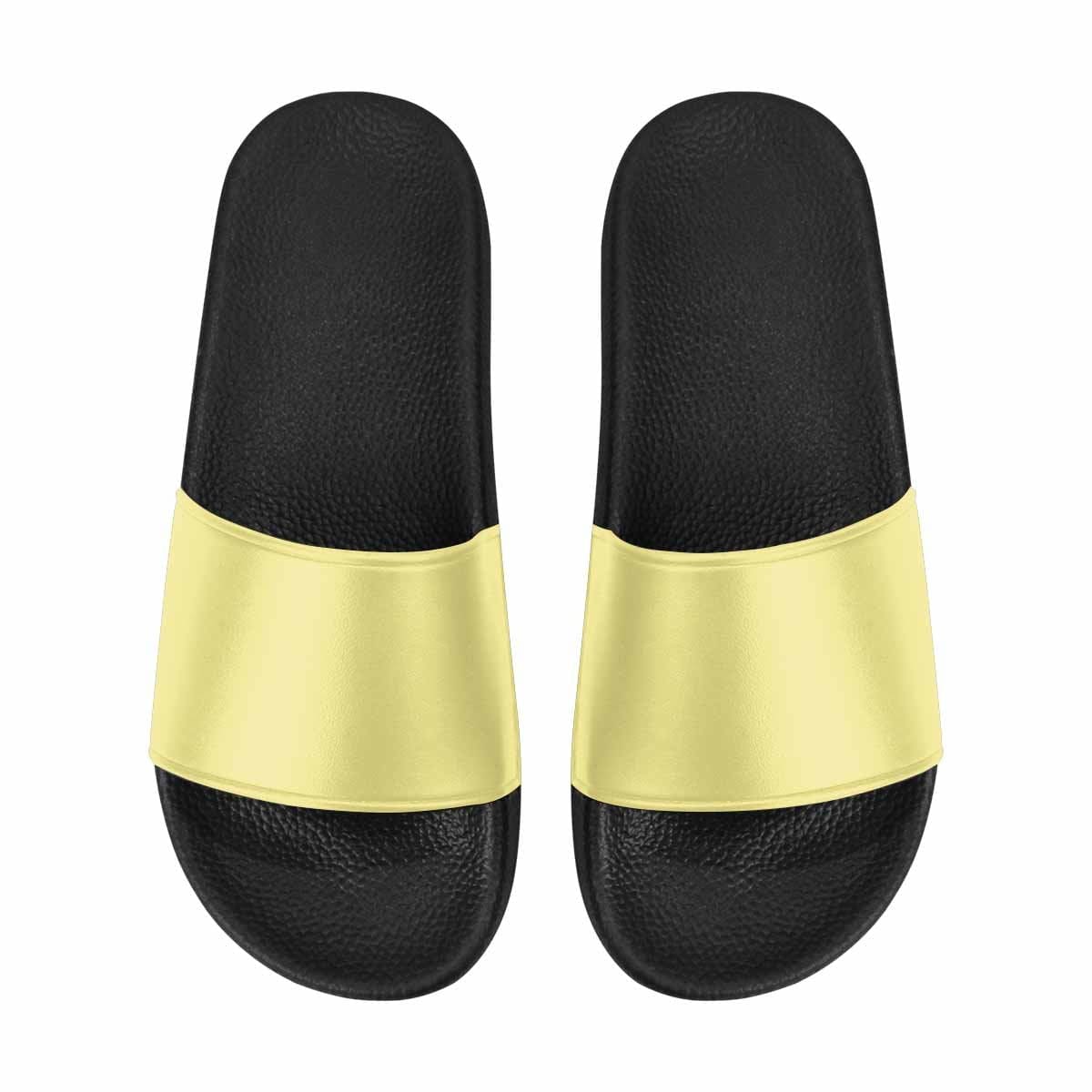 Mens Slide Sandals Khaki Yellow Flip Flops - Mens | Slides