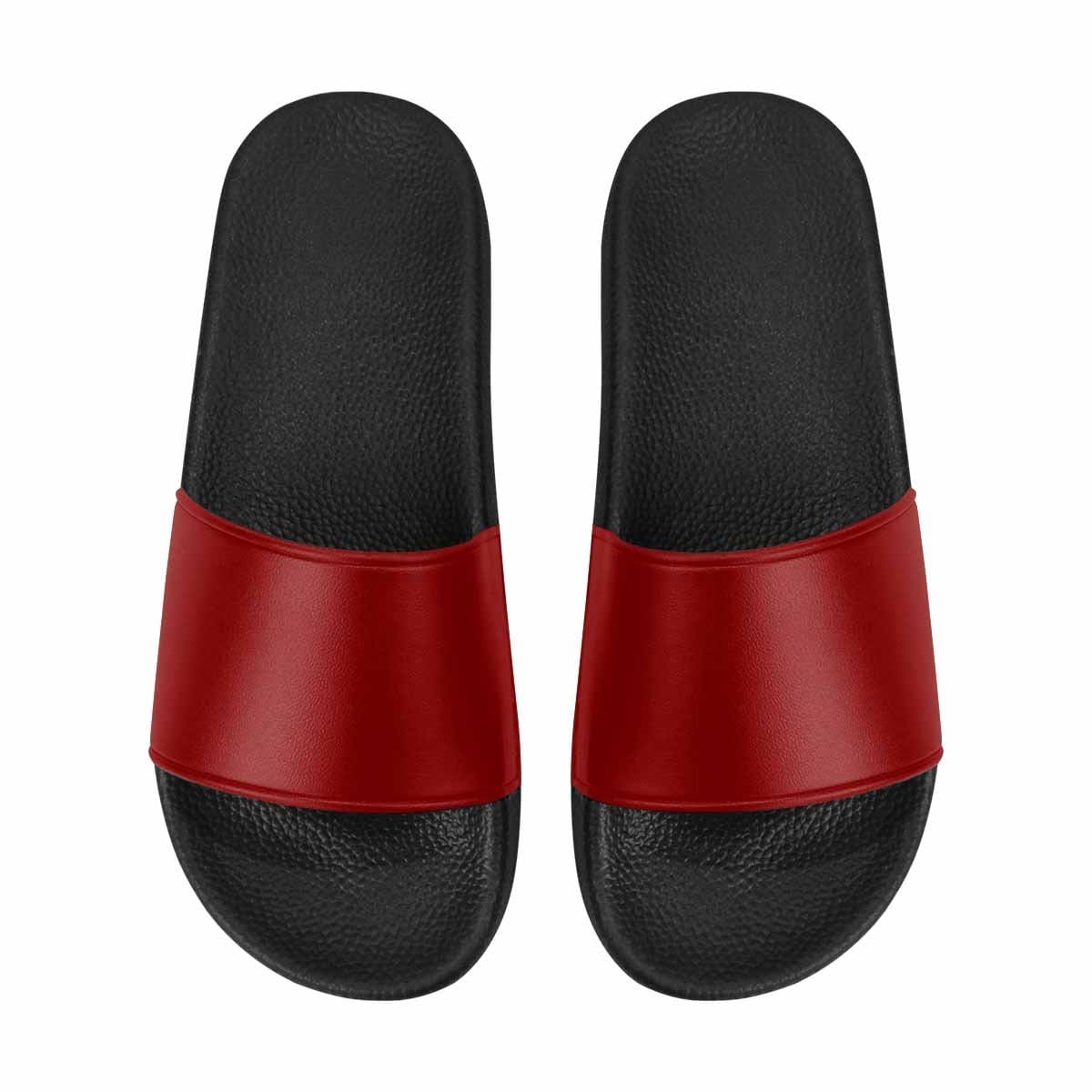 Mens Slide Sandals Maroon Red Flip Flops - Mens | Slides
