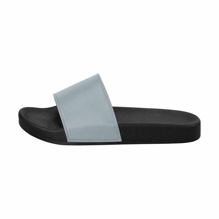 Mens Slide Sandals Misty Blue Gray Flip Flops - Mens | Slides