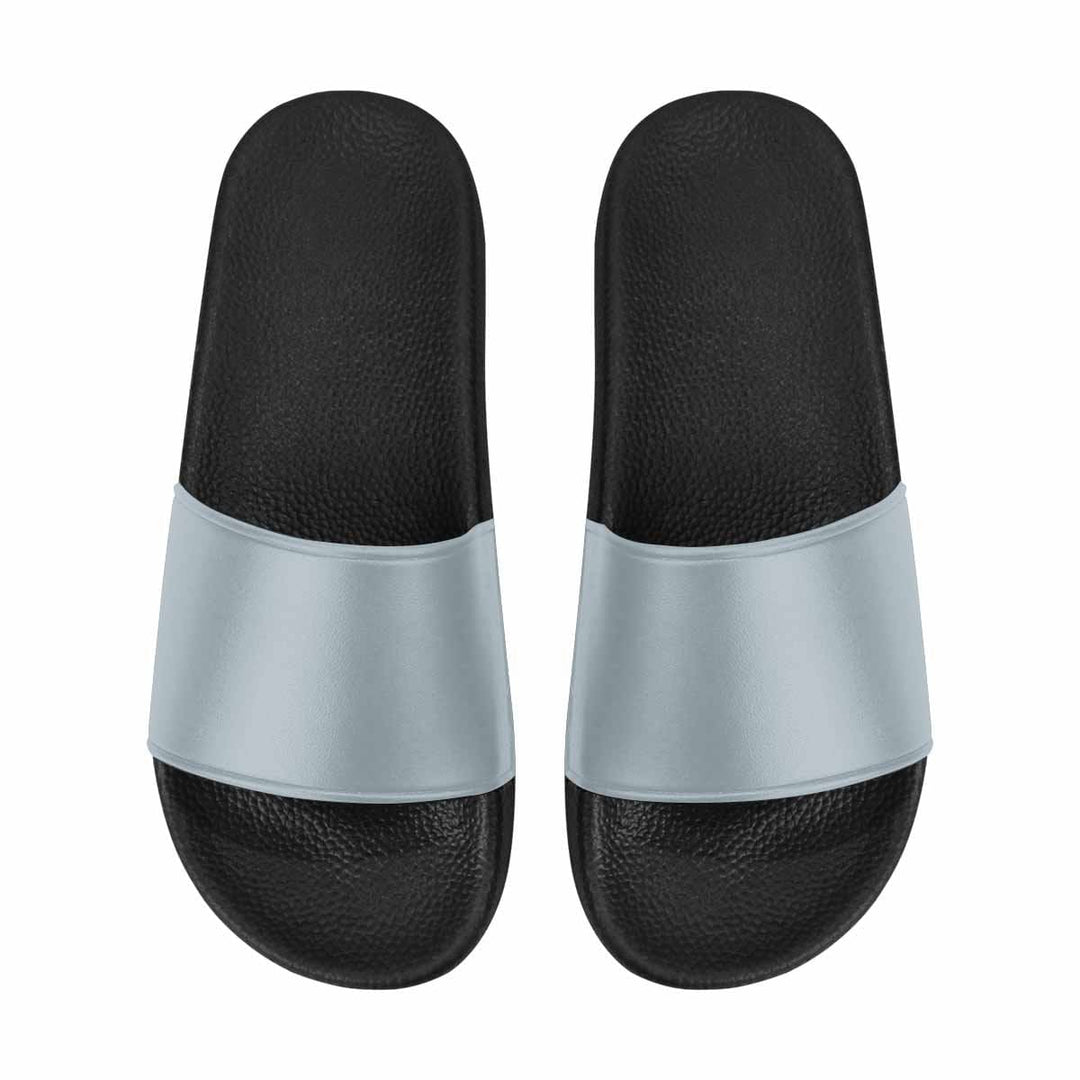 Mens Slide Sandals Misty Blue Gray Flip Flops - Mens | Slides