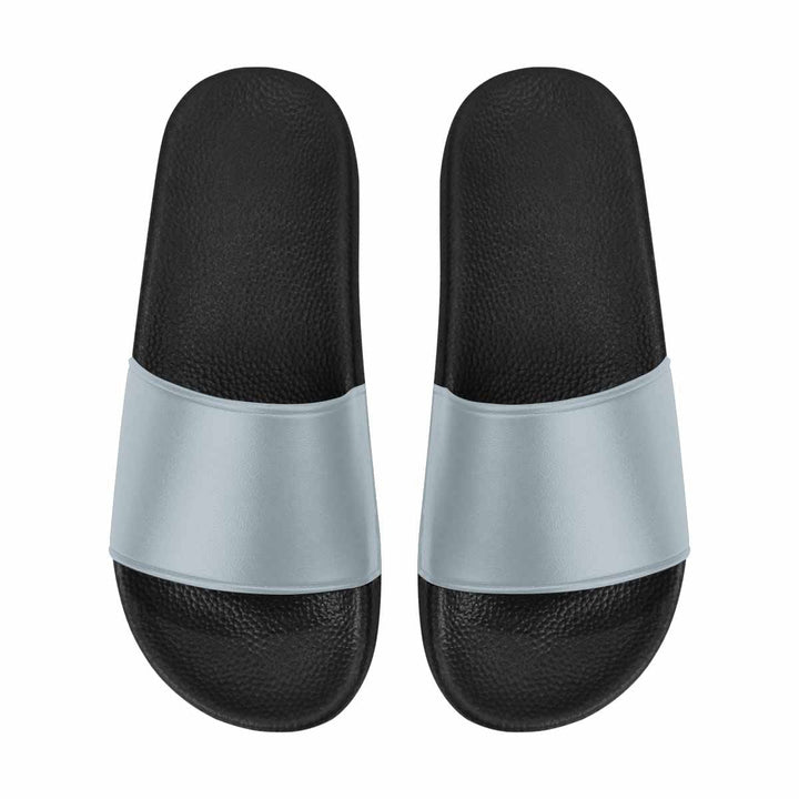 Mens Slide Sandals Misty Blue Gray Flip Flops - Mens | Slides