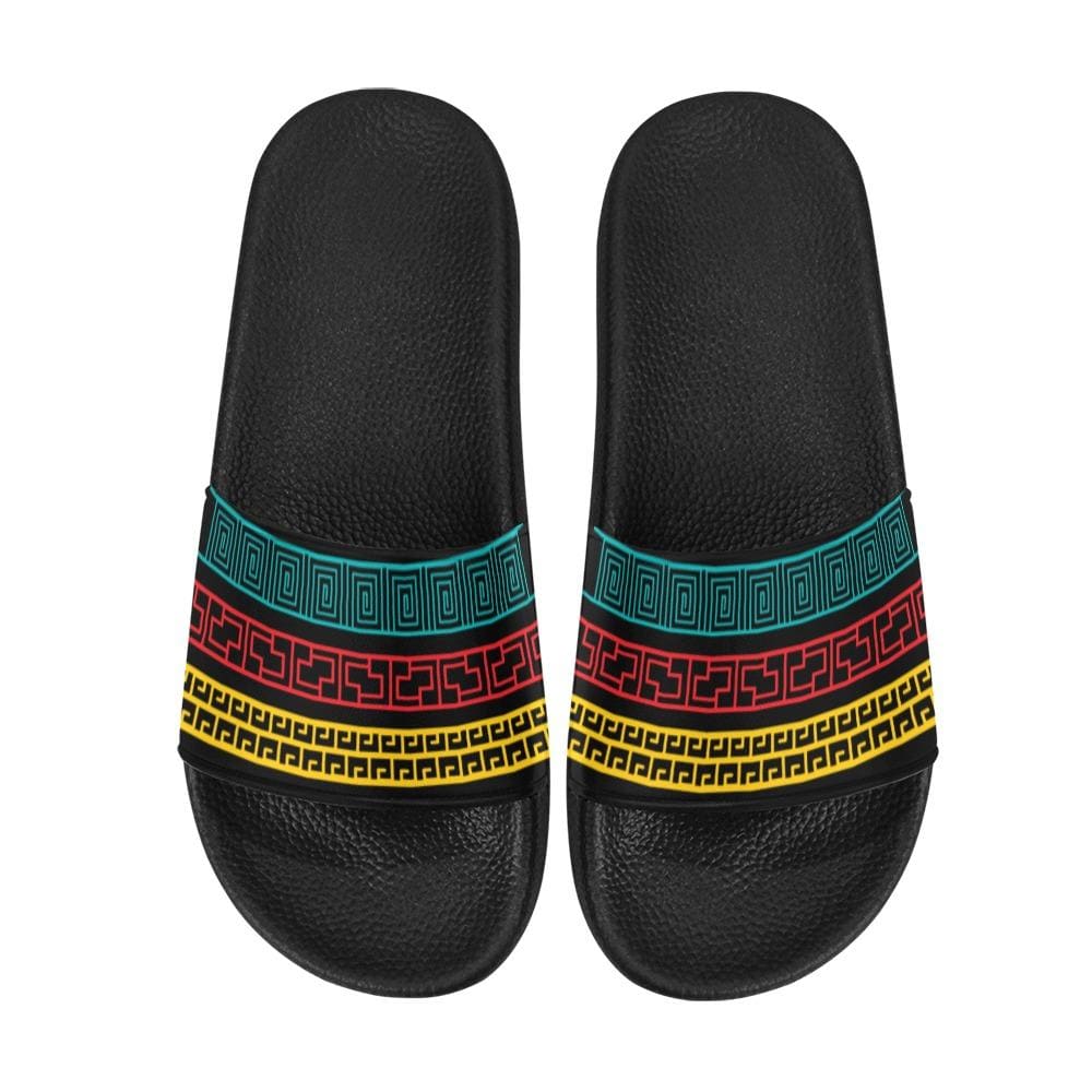 Mens Slide Sandals Multicolor Print - Mens | Slides