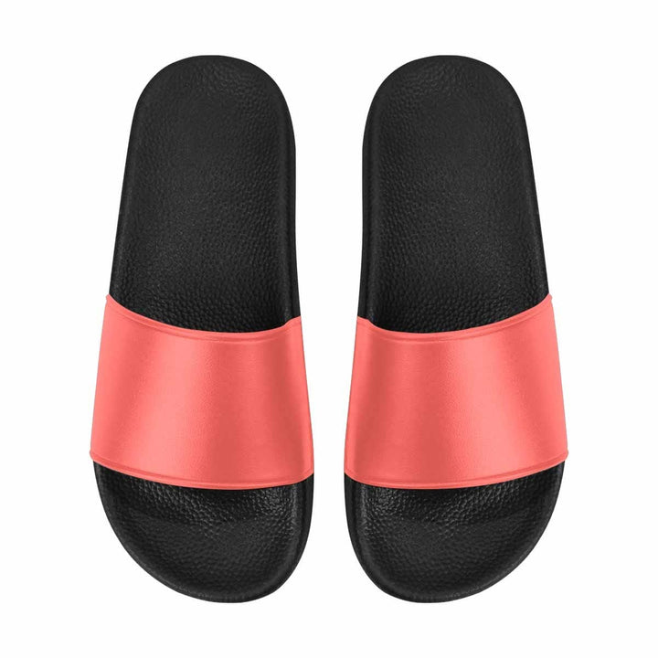 Mens Slide Sandals Pastel Red Flip Flops - Mens | Slides