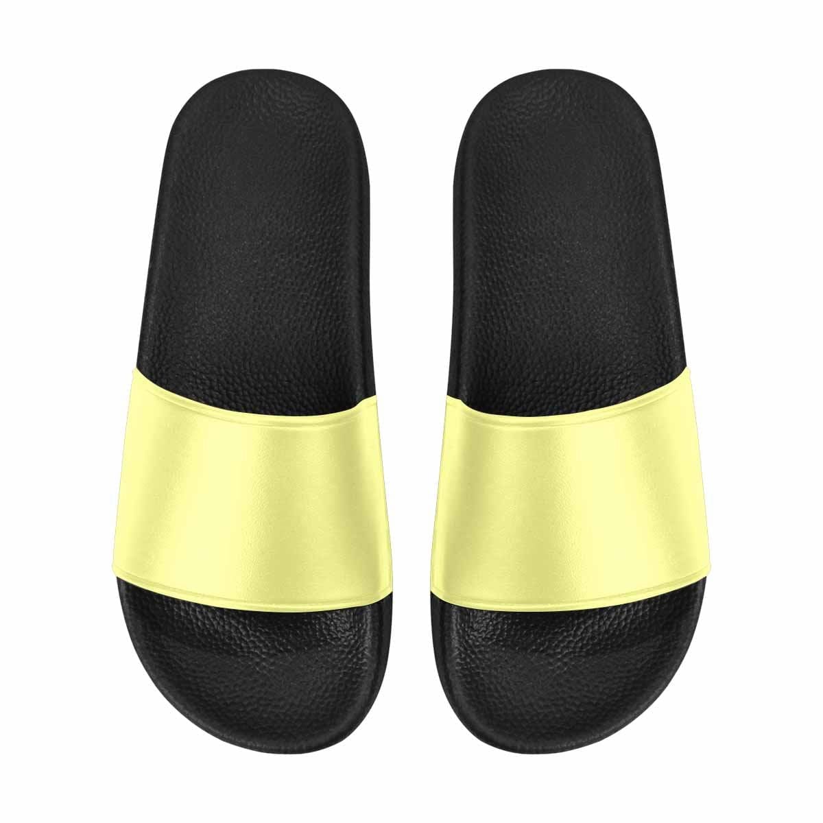 Mens Slide Sandals Pastel Yellow Flip Flops - Mens | Slides