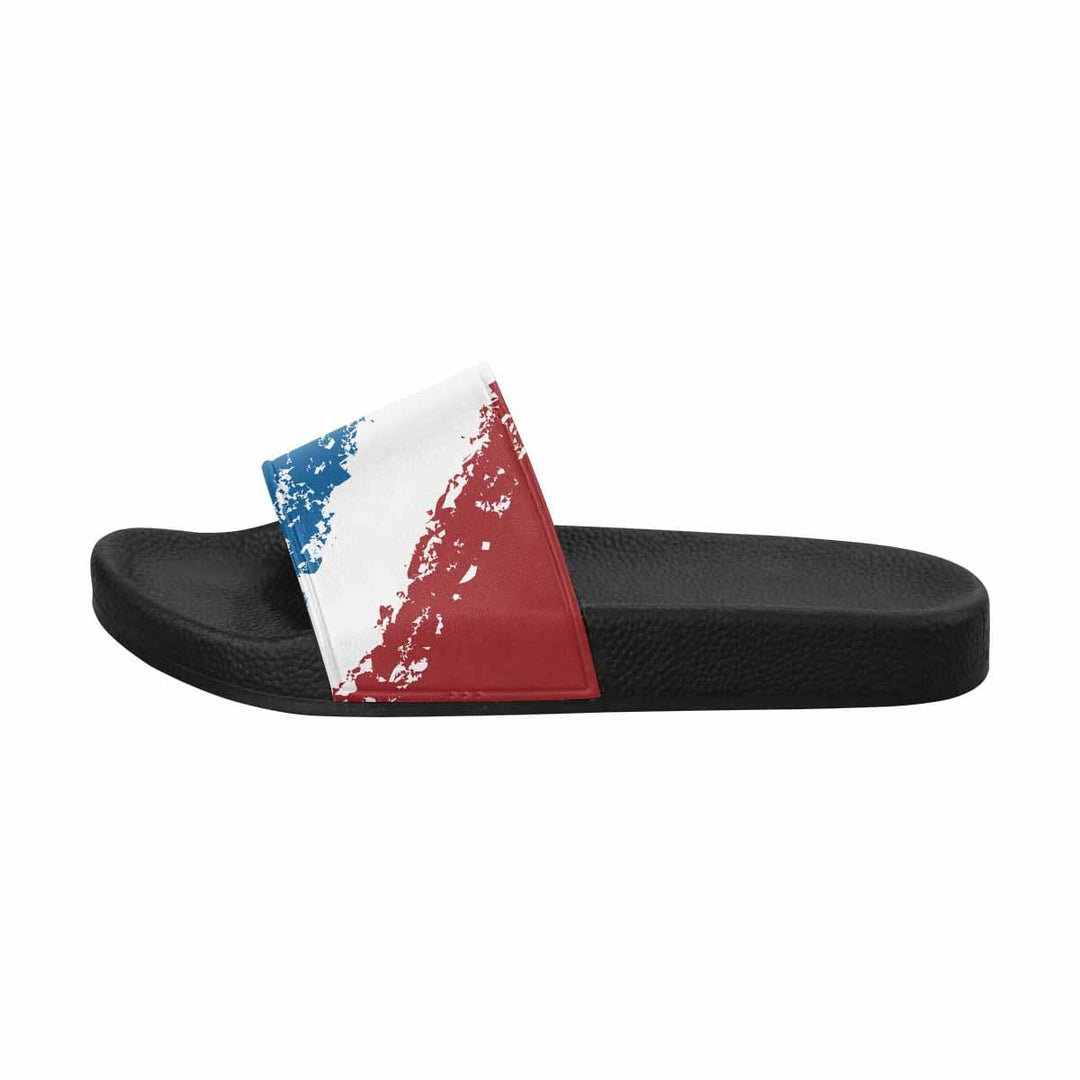 Mens Slide Sandals Red White Blue Print - Mens | Slides