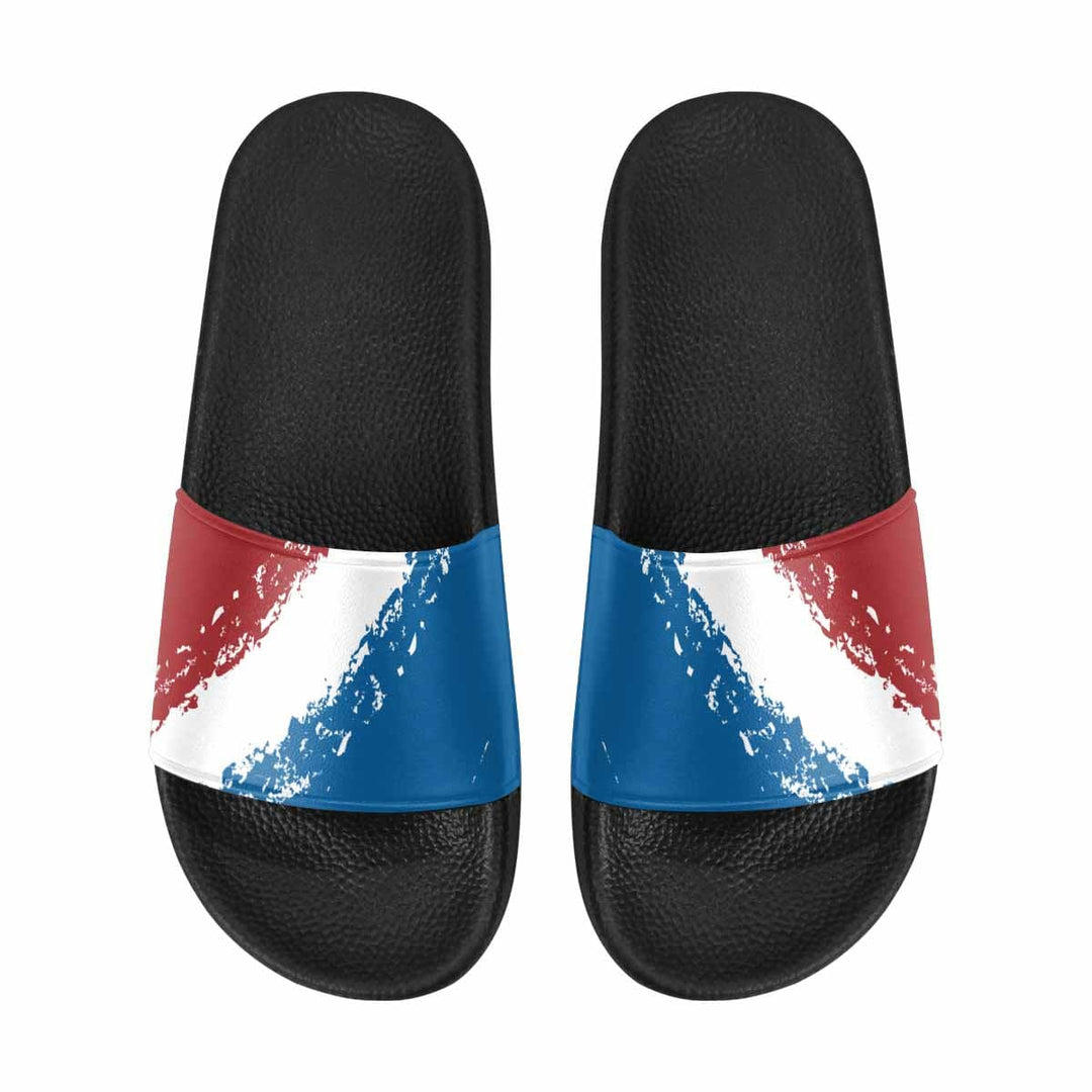 Mens Slide Sandals Red White Blue Print - Mens | Slides