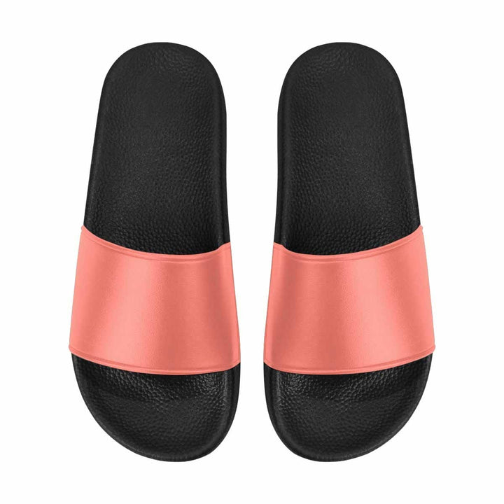 Mens Slide Sandals Salmon Red Flip Flops - Mens | Slides