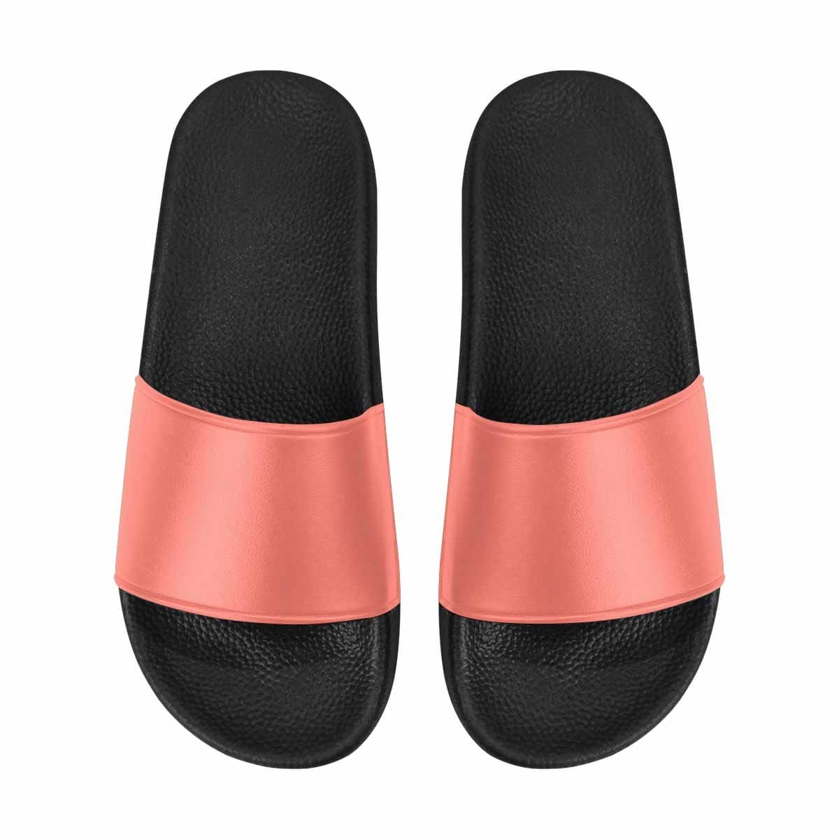 Mens Slide Sandals Salmon Red Flip Flops - Mens | Slides