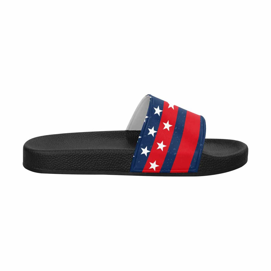 Mens Slide Sandals - Stars and Stripes Print - Mens/Slides