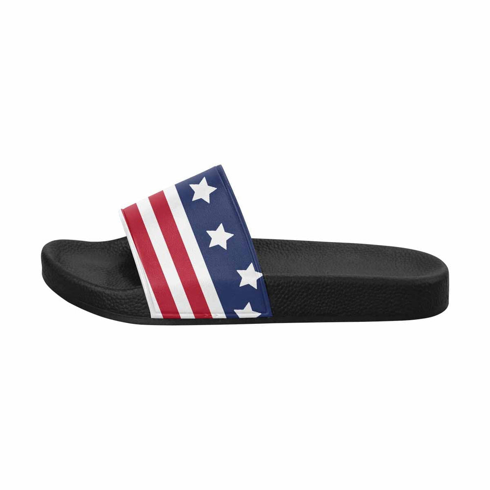 Mens Slide Sandals - Stars and Stripes Print - Mens/Slides