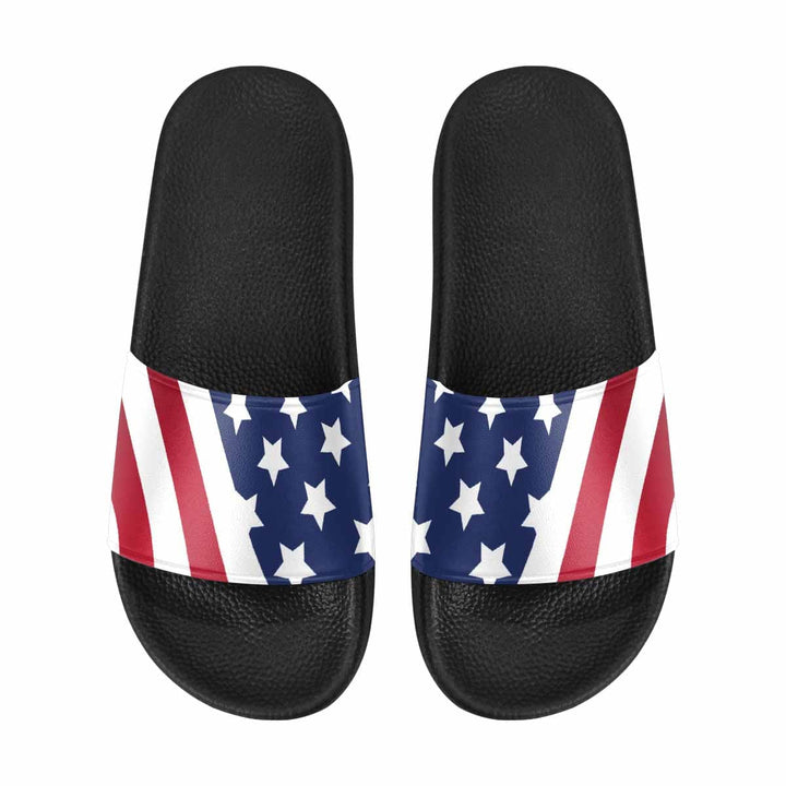 Mens Slide Sandals - Stars and Stripes Print - Mens/Slides