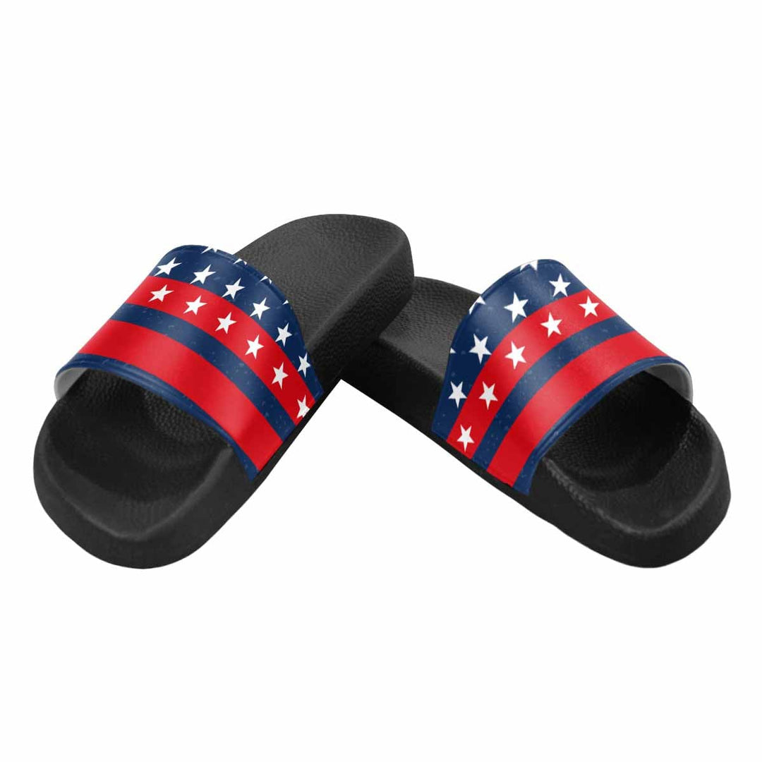 Mens Slide Sandals - Stars and Stripes Print - Mens/Slides