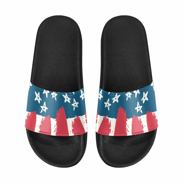 Mens Slide Sandals Stars and Stripes Print - Mens | Slides