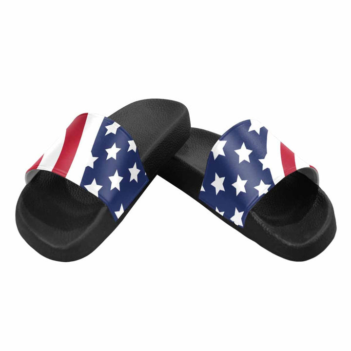 Mens Slide Sandals - Stars and Stripes Print - Mens/Slides