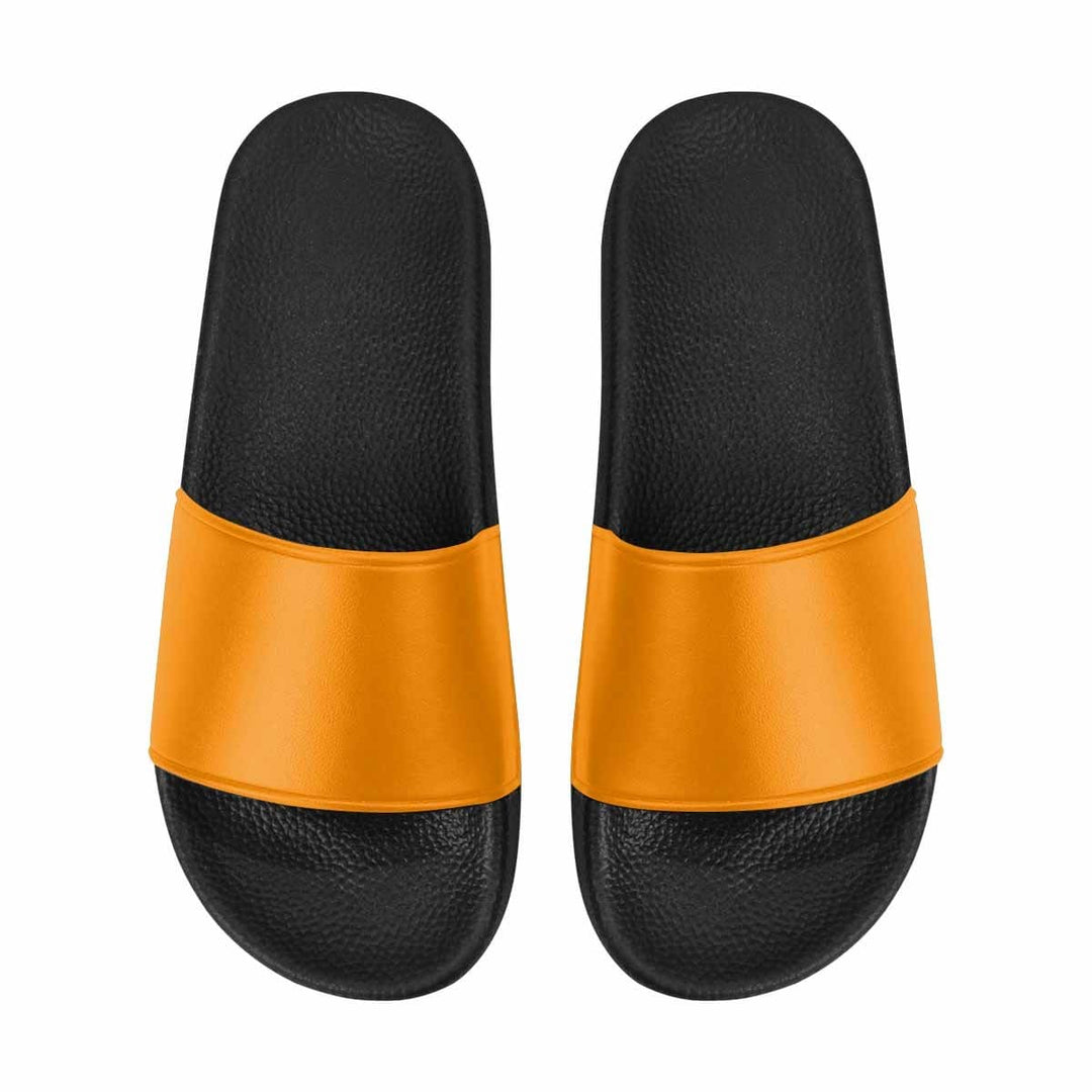 Mens Slide Sandals - Tangerine Orange Flip Flops - Mens/Slides