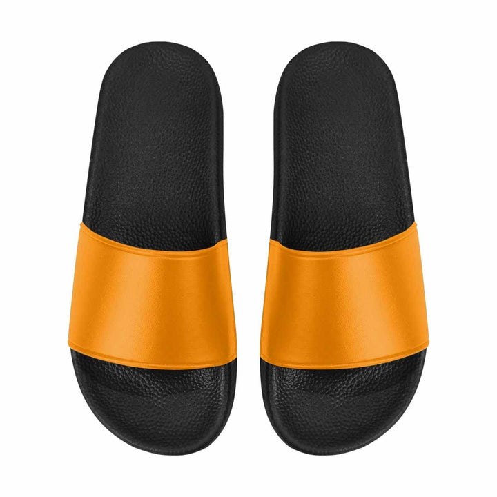 Mens Slide Sandals - Tangerine Orange Flip Flops - Mens/Slides