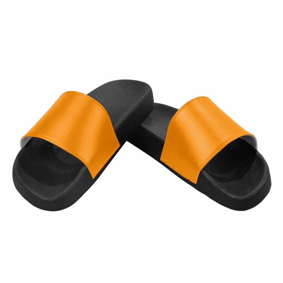 Mens Slide Sandals - Tangerine Orange Flip Flops - Mens/Slides