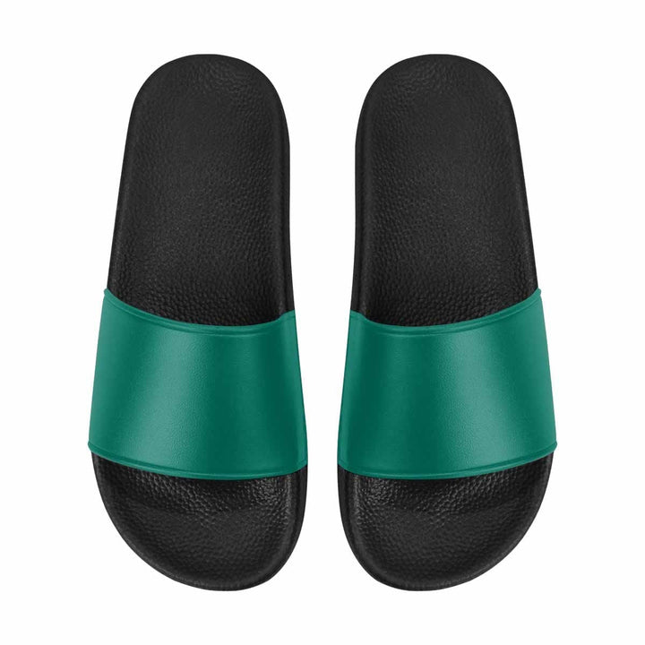 Mens Slide Sandals - Teal Green Flip Flops - Mens/Slides