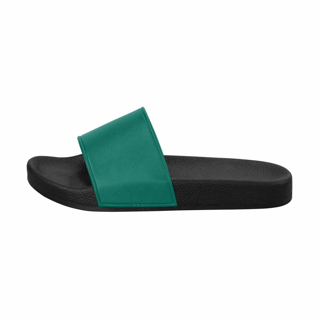 Mens Slide Sandals - Teal Green Flip Flops - Mens/Slides
