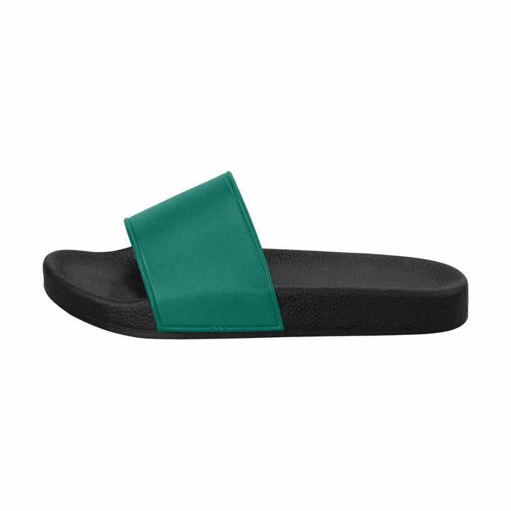 Mens Slide Sandals - Teal Green Flip Flops - Mens/Slides