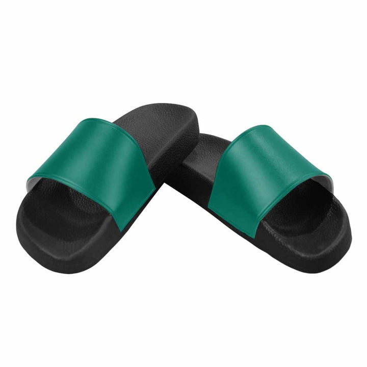 Mens Slide Sandals - Teal Green Flip Flops - Mens/Slides