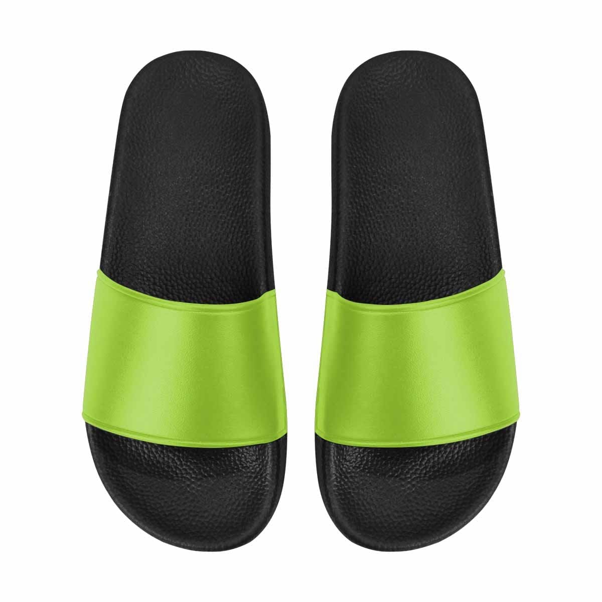 Mens Slide Sandals Yellow Green Flip Flops - Mens | Slides