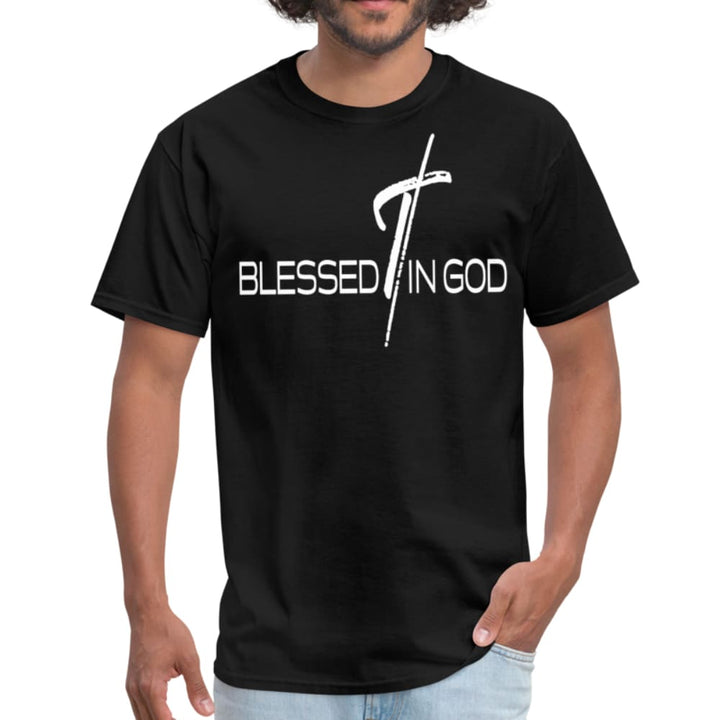 Mens Graphic Tee Blessed in God Print - Mens | T-Shirts