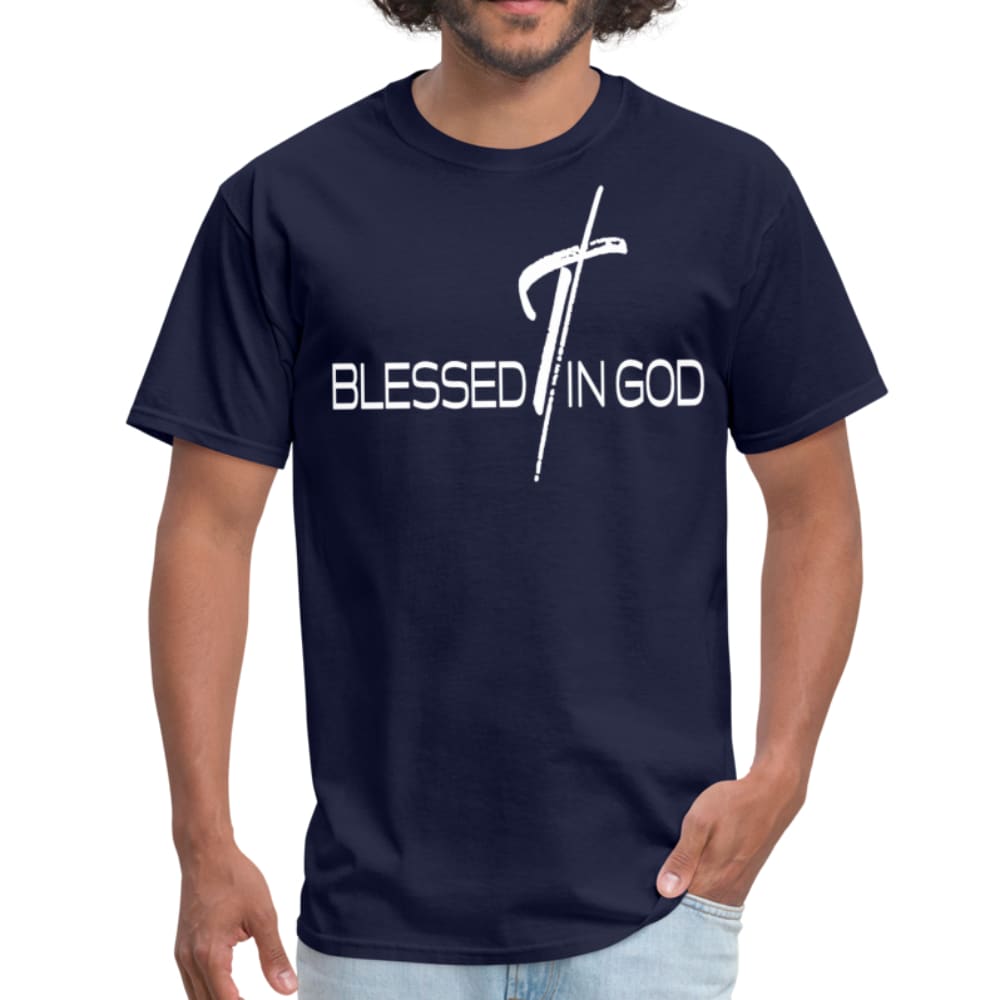 Mens Graphic Tee Blessed in God Print - Mens | T-Shirts